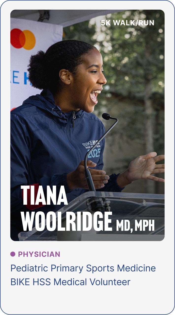 Tiana Wollridge MD, MPH - Pediatric Primary Sports Medicine & BIKE HSS Medical Volunteer